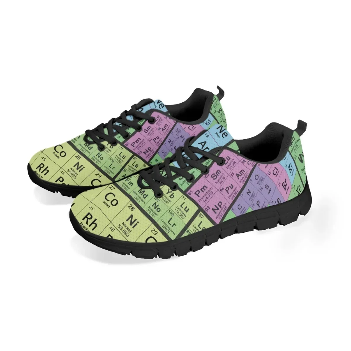 3D Printing Table - Women 3D Periodic Table Print Sneakers