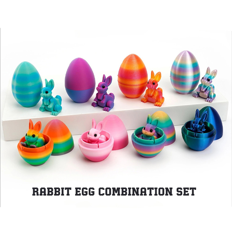 3D Printing Egg - 3D Printed Rabbit Eggs Figurines Toys