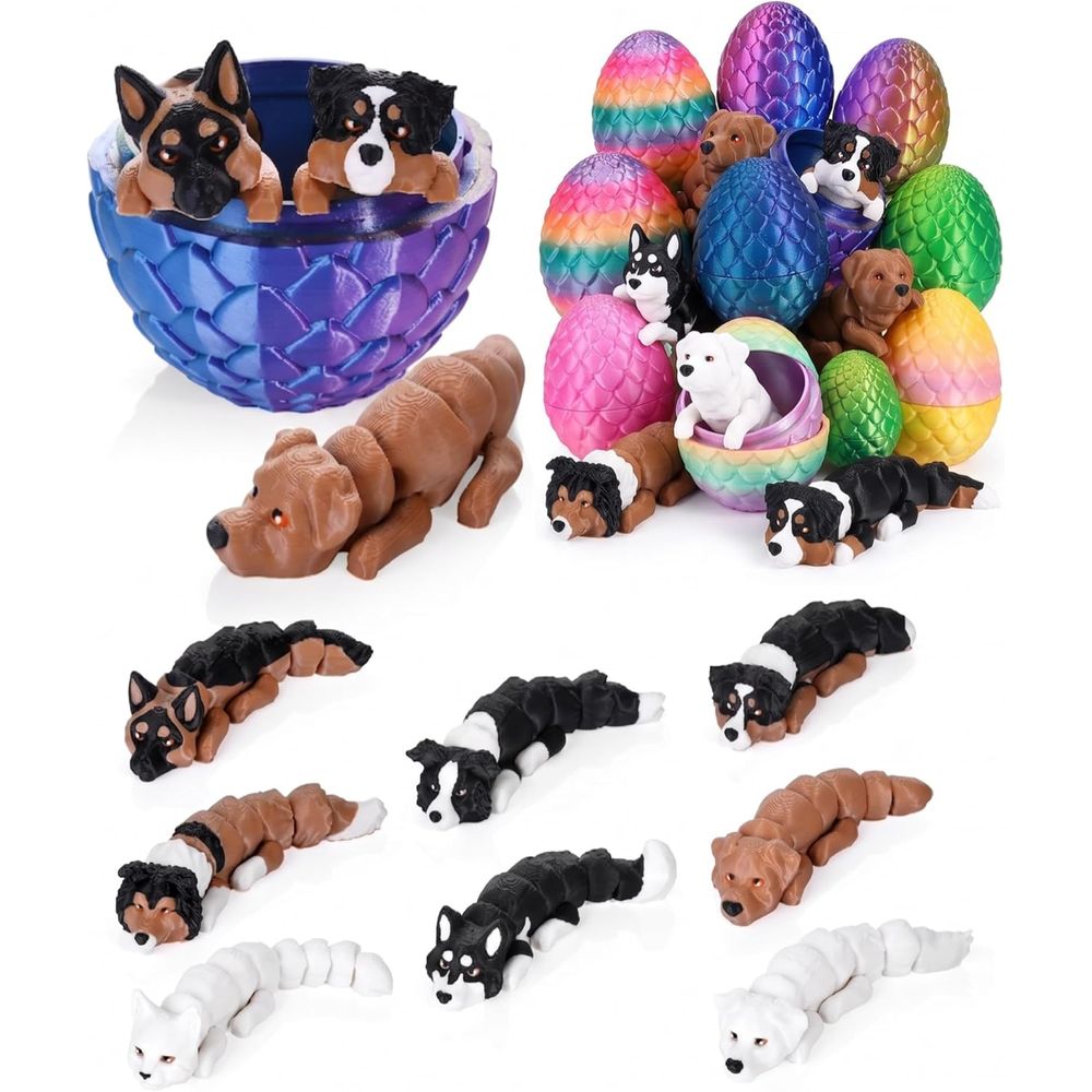 3D Printing Egg - GemmiCho 3Pcs 3D Printed Dog with