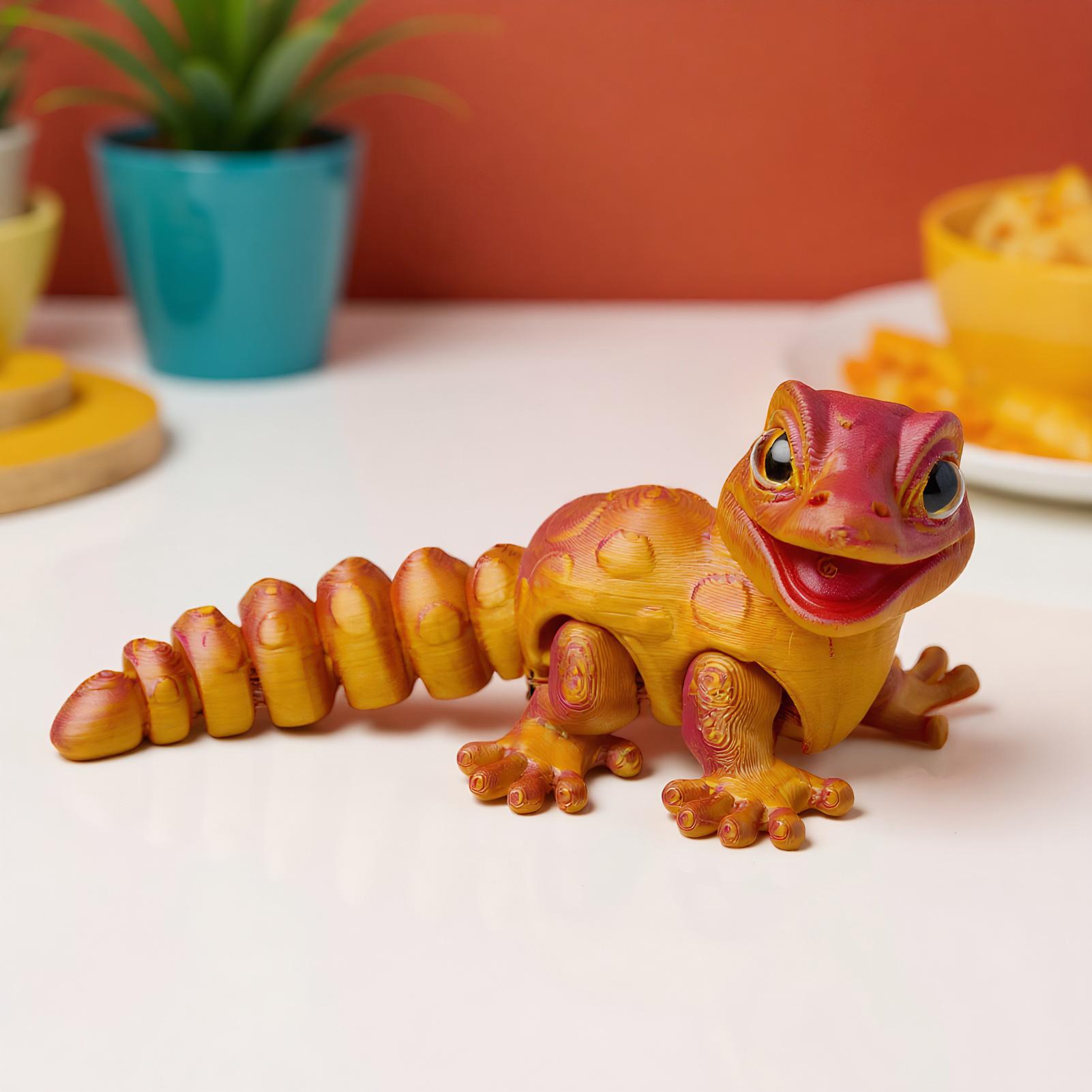 3D Printed Gecko Figurine Liza - 3D Printing Table ulasan dan harga