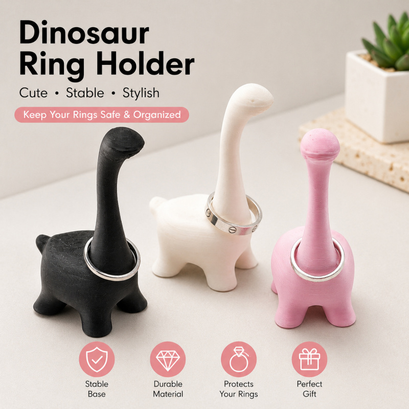 Cute Dinosaur Ring Holder 3D P - 3D Printing Table ulasan dan harga