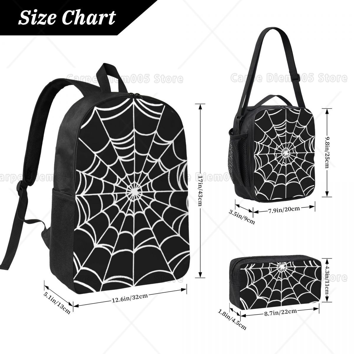Black Web Spider Prints Backpa - 3D Printing Web ulasan dan harga