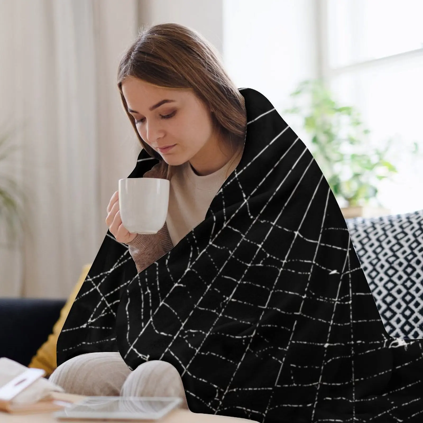 Spider Web Throw Blanket Fluff - 3D Printing Web ulasan dan harga