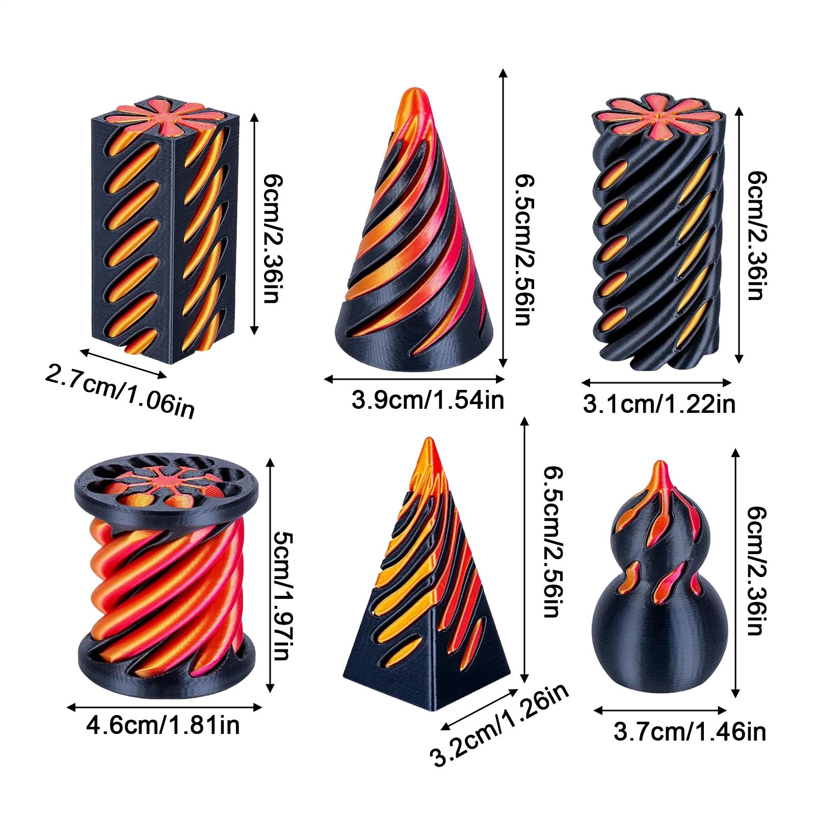Spiral Cone Fidget Toy 6 Piece - 3D Printing Table ulasan dan harga