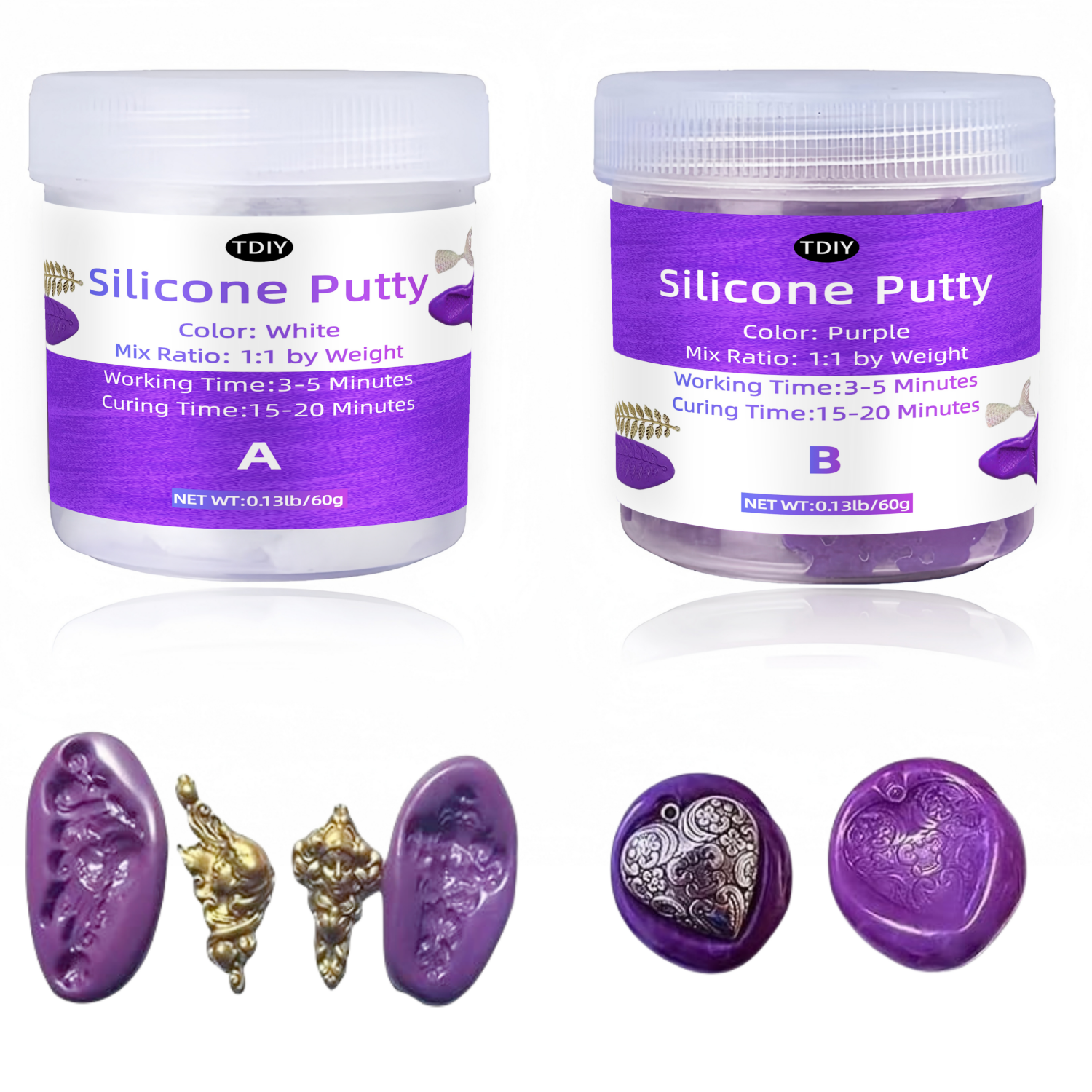 Purple Silicone Mold Putty Saf - 3D Print Isopropyl Alcohol ulasan dan harga