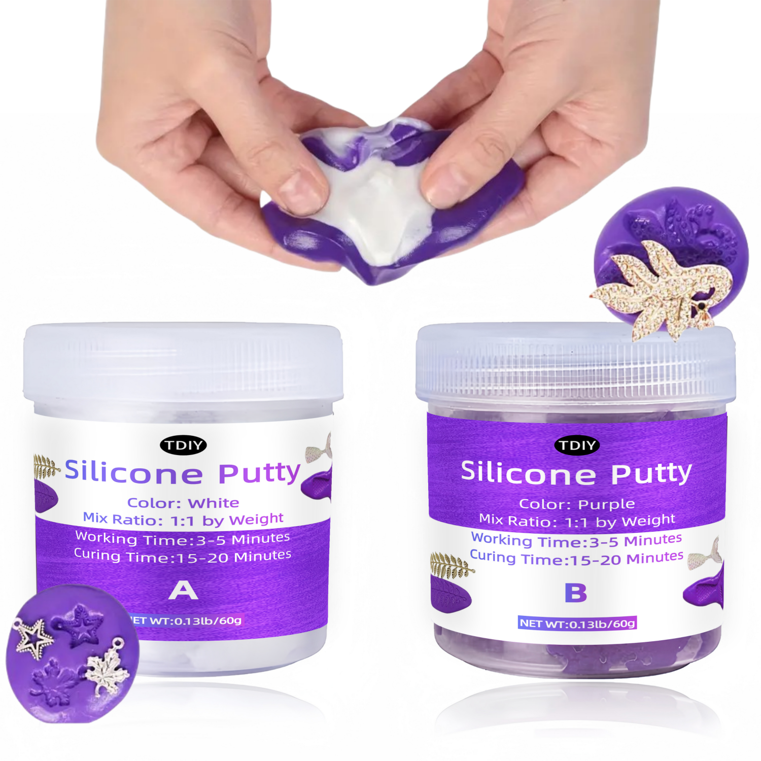 Purple Silicone Mold Putty Saf - 3D Print Isopropyl Alcohol ulasan dan harga