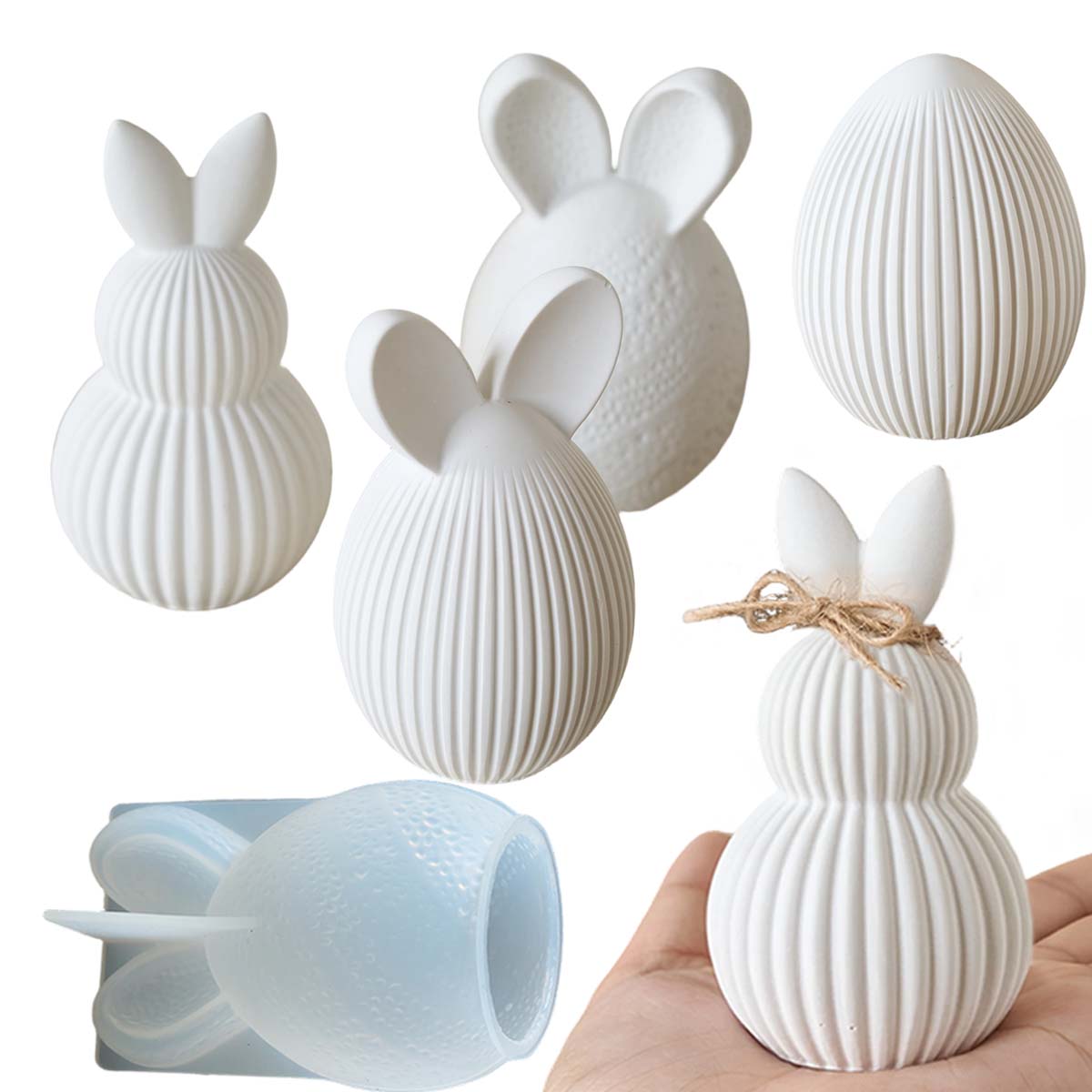 3D Stripe Rabbit Silicone Cand - 3D Printing Egg ulasan dan harga