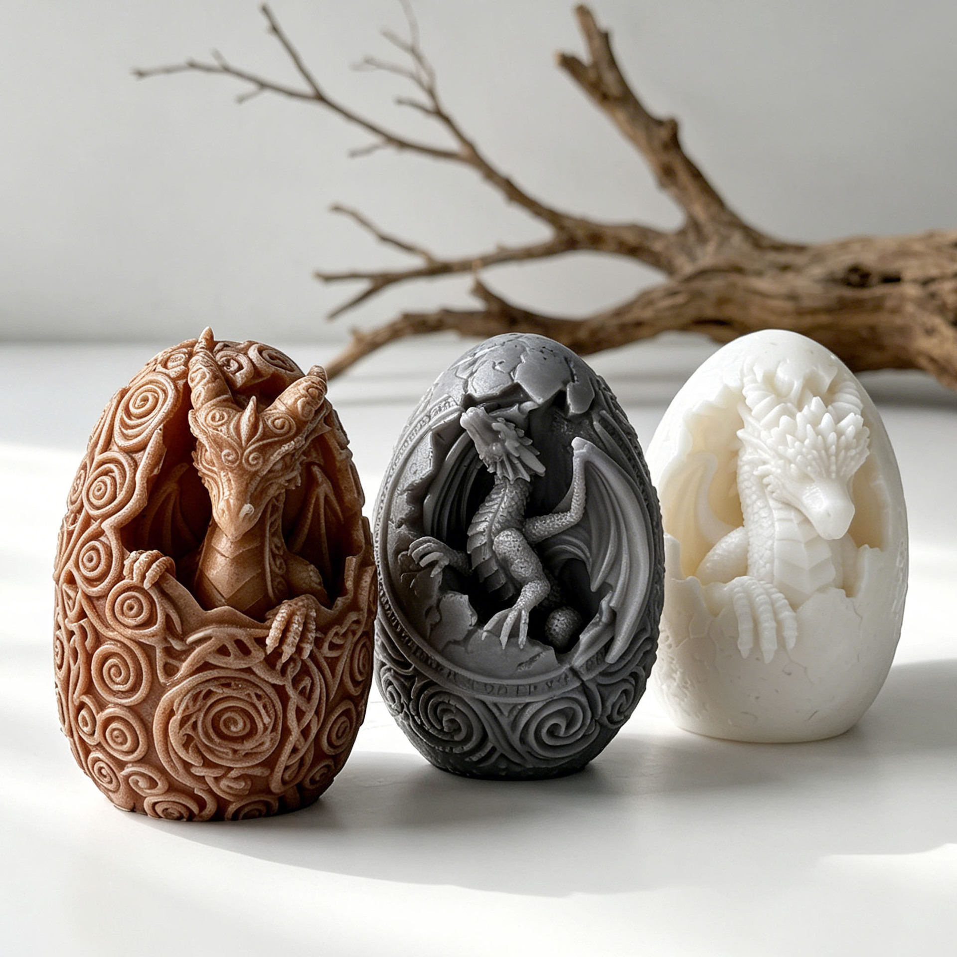 3D DIY Dinosaur Egg Candle Mol - 3D Printing Egg ulasan dan harga