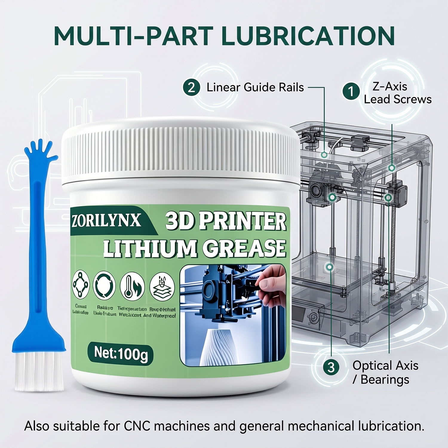100g 3D Printer Lithium Grease - 3D Printing Guide ulasan dan harga