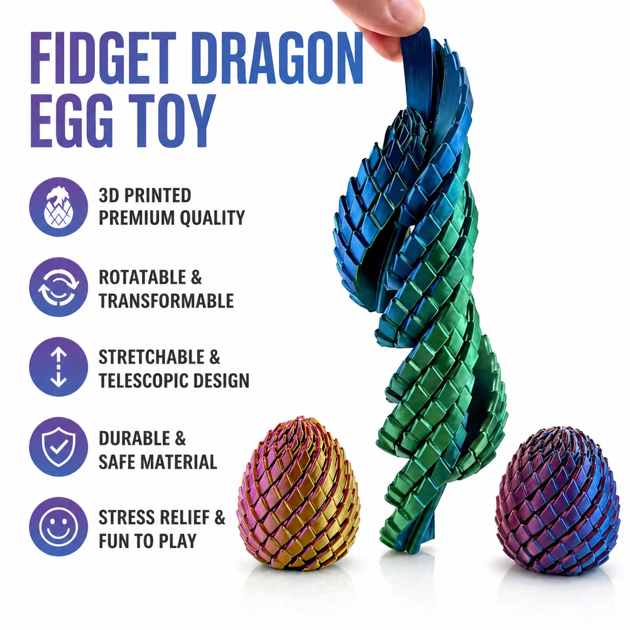 3D Printed Dragon Egg Stress T - 3D Printing Egg ulasan dan harga