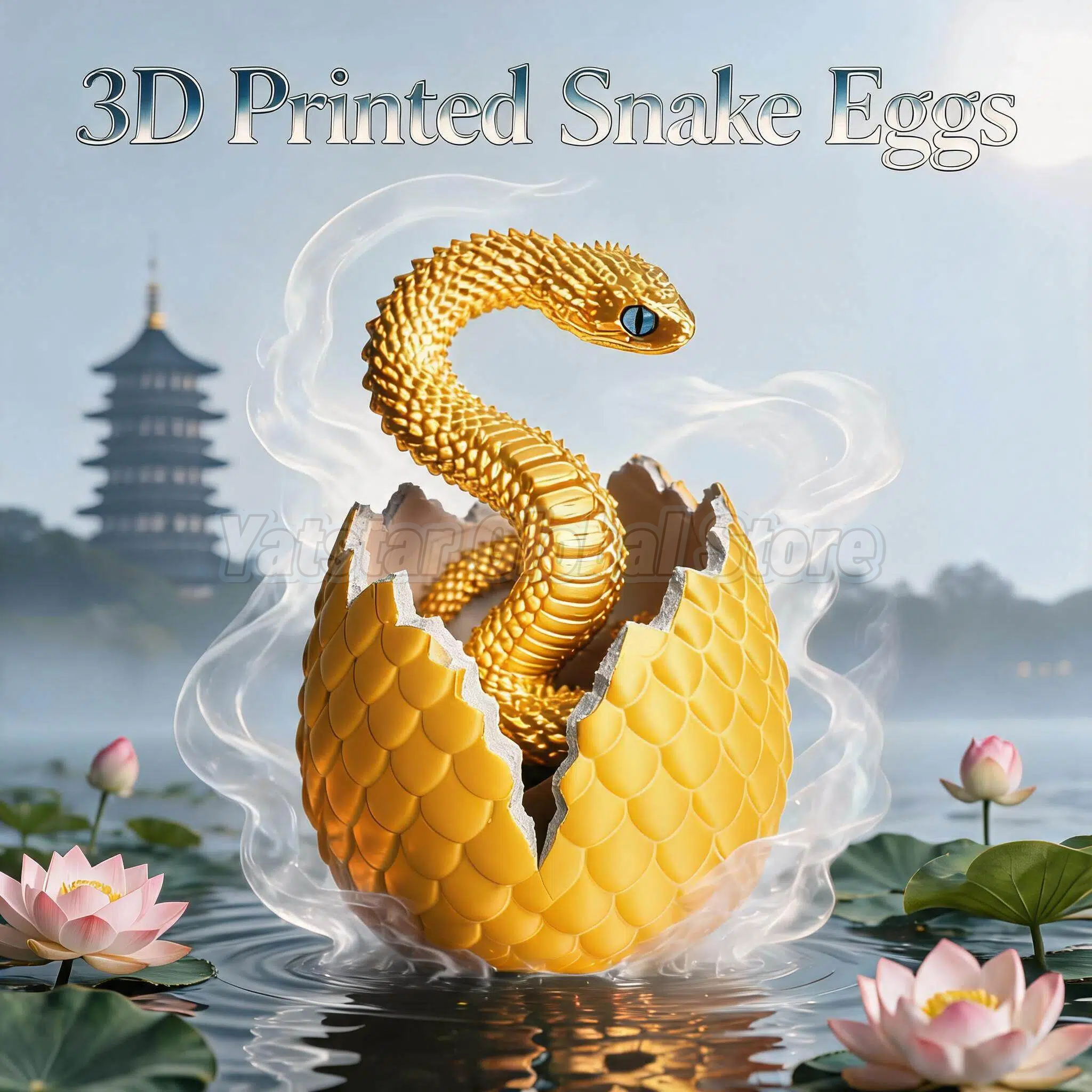3D Printed Snake Egg Toy Creat - 3D Printing Egg ulasan dan harga