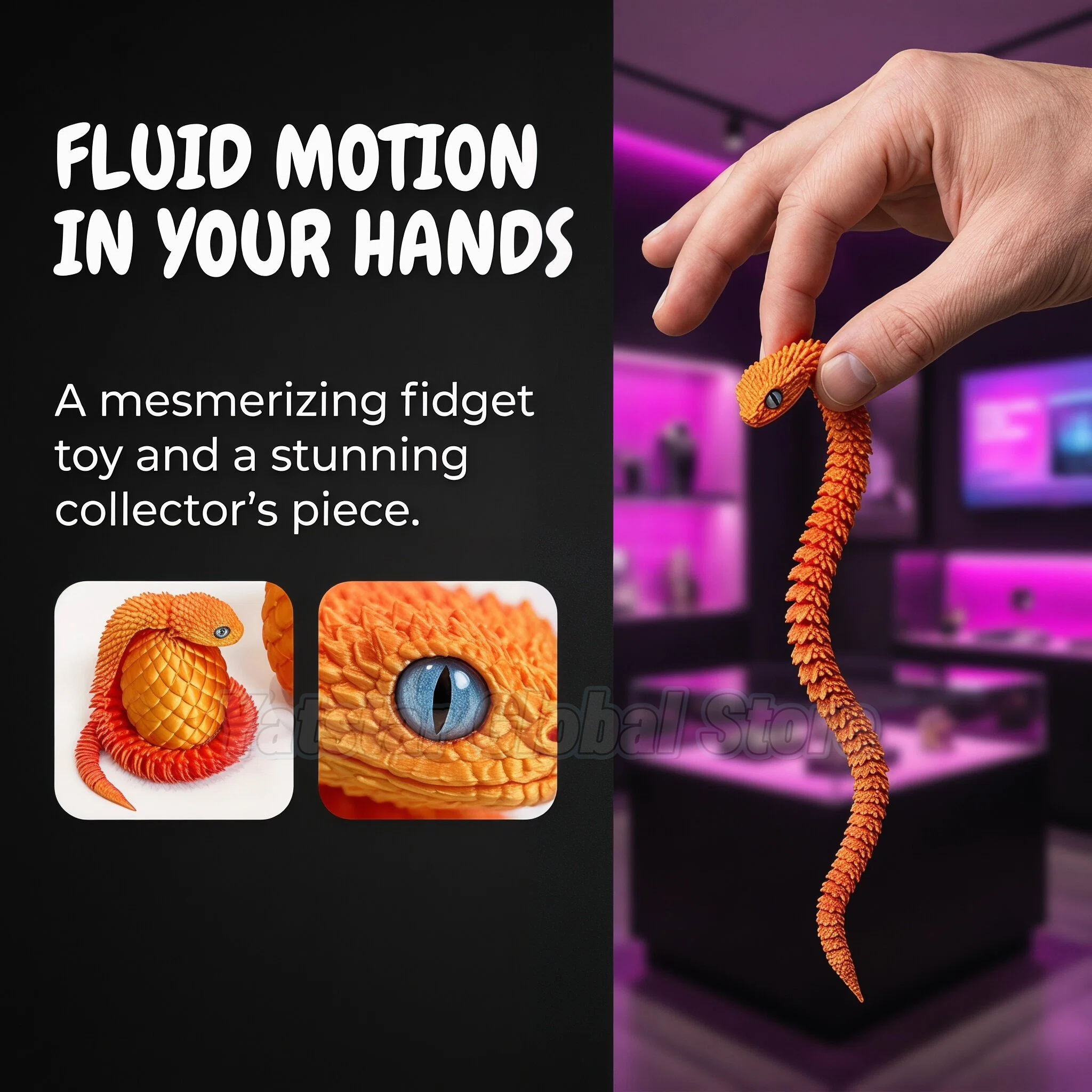 3D Printed Snake Egg Toy Creat - 3D Printing Egg ulasan dan harga